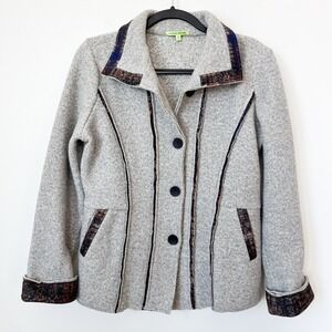 Trisha Tyler Gray‎ Fleece Coat Jacket Womens Medium